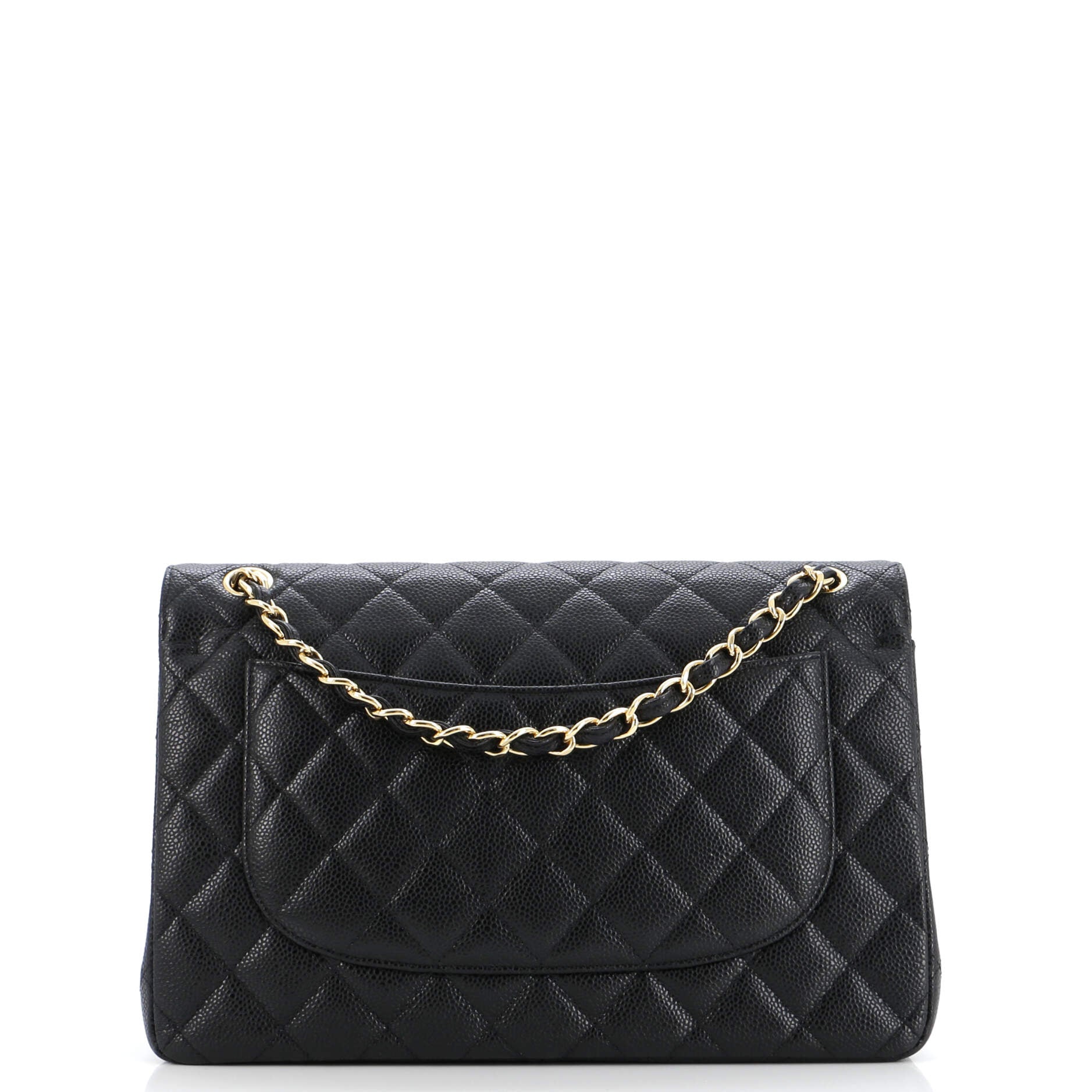 Chanel Classic Double Flap Bag Quilted Caviar Jumbo
