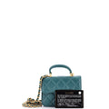 Chanel Top Handle Flap Coin Purse with Chain Quilted Lambskin