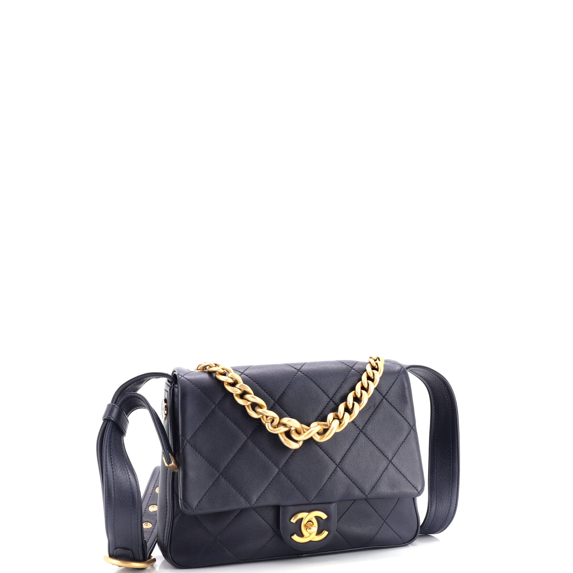 Chanel Easy Mood Flap Bag Quilted Calfskin Medium