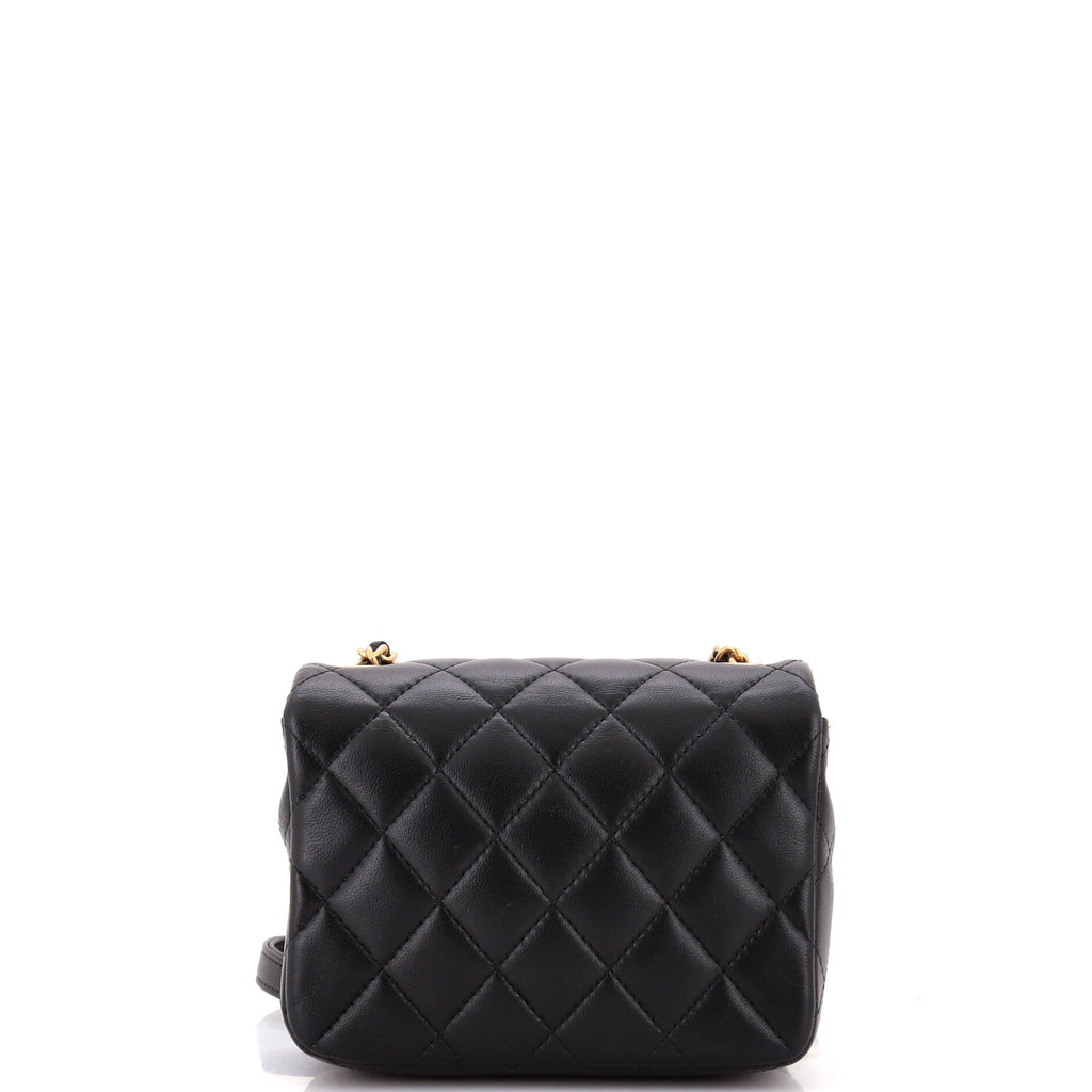 Chanel Crystal CC Full Flap Bag Quilted Lambskin Mini