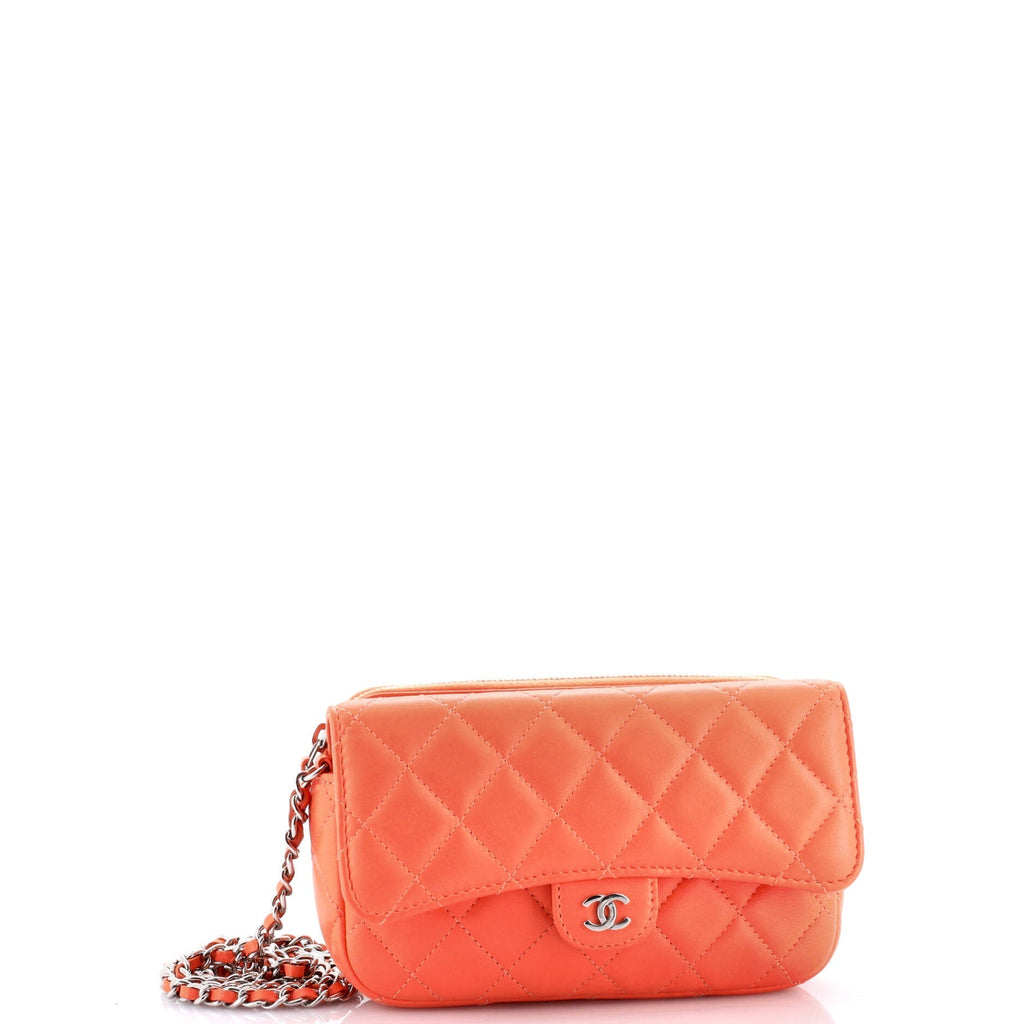 Chanel Classic Flap Phone Holder with Chain Quilted Lambskin