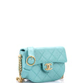 Chanel Moon Flap Messenger Bag Quilted Calfskin Mini