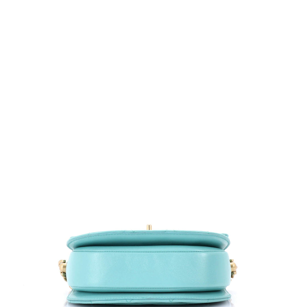 Chanel Moon Flap Messenger Bag Quilted Calfskin Mini
