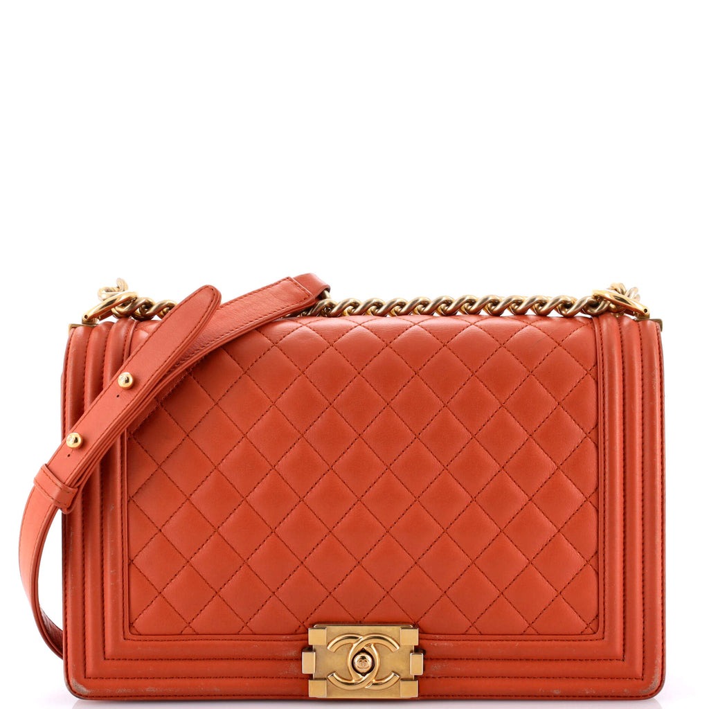 Chanel Boy Flap Bag Quilted Lambskin Large