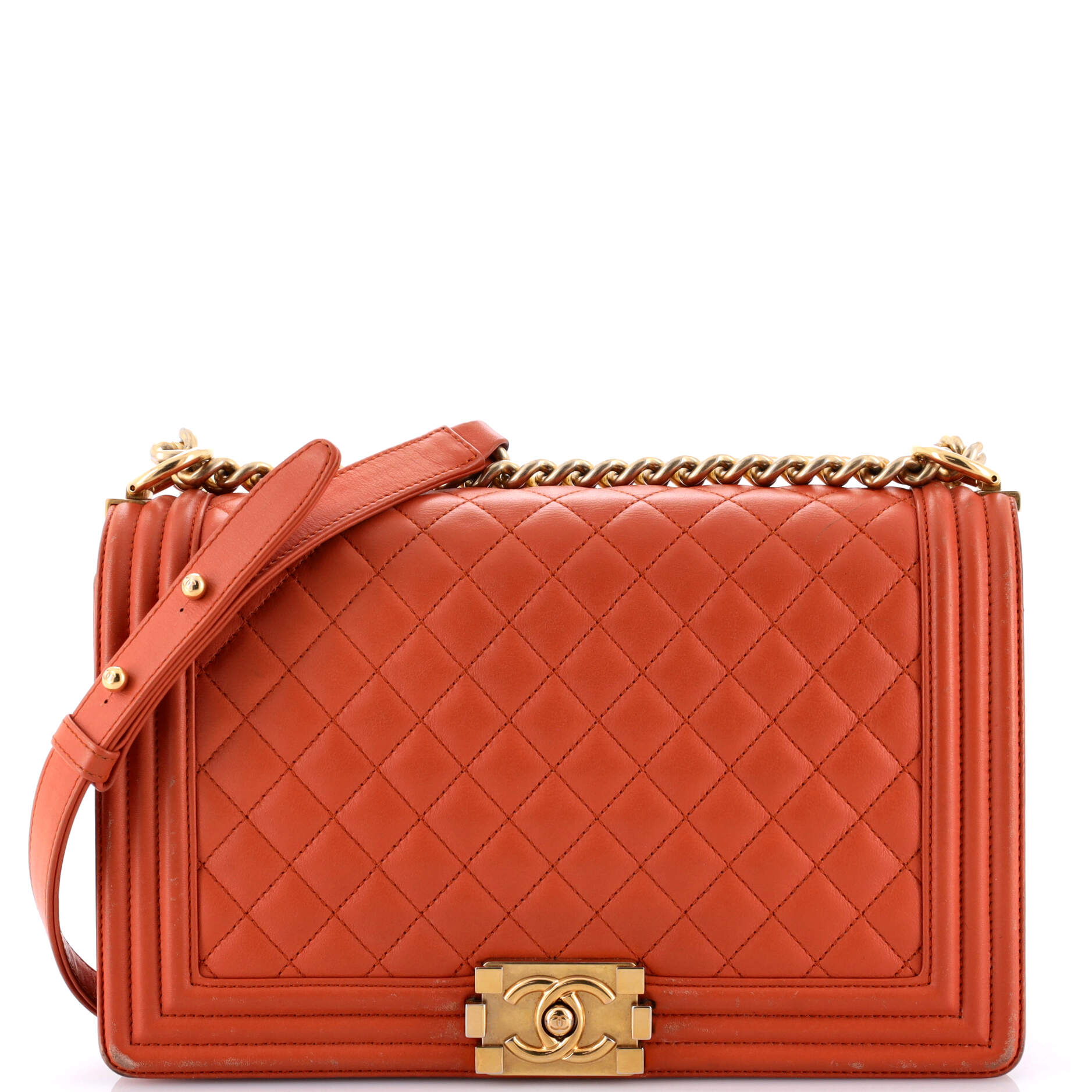 Chanel Boy Flap Bag Quilted Lambskin Large
