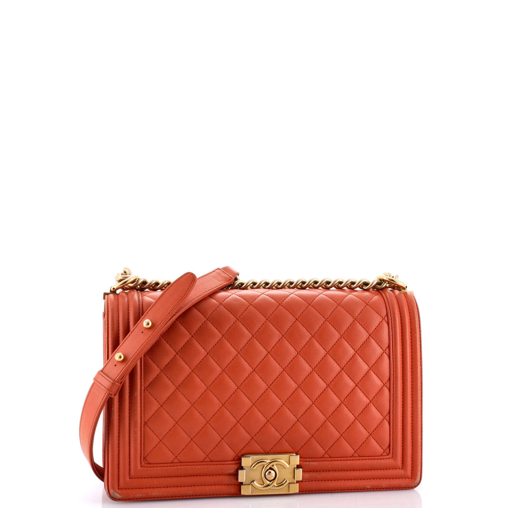 Chanel Boy Flap Bag Quilted Lambskin Large