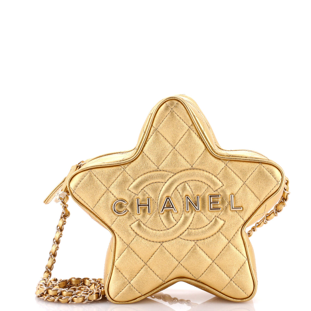 Chanel CC Walk of Fame Star Bag Quilted Metallic Lambskin