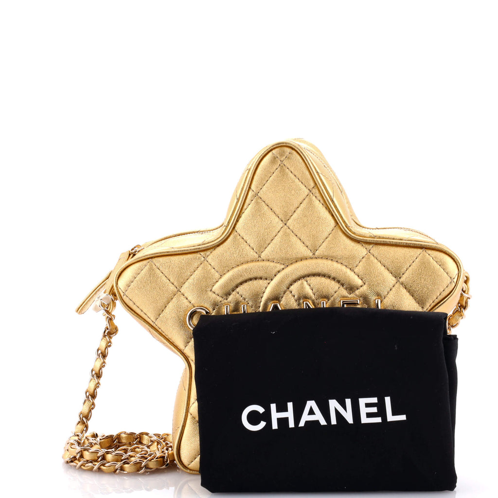 Chanel CC Walk of Fame Star Bag Quilted Metallic Lambskin