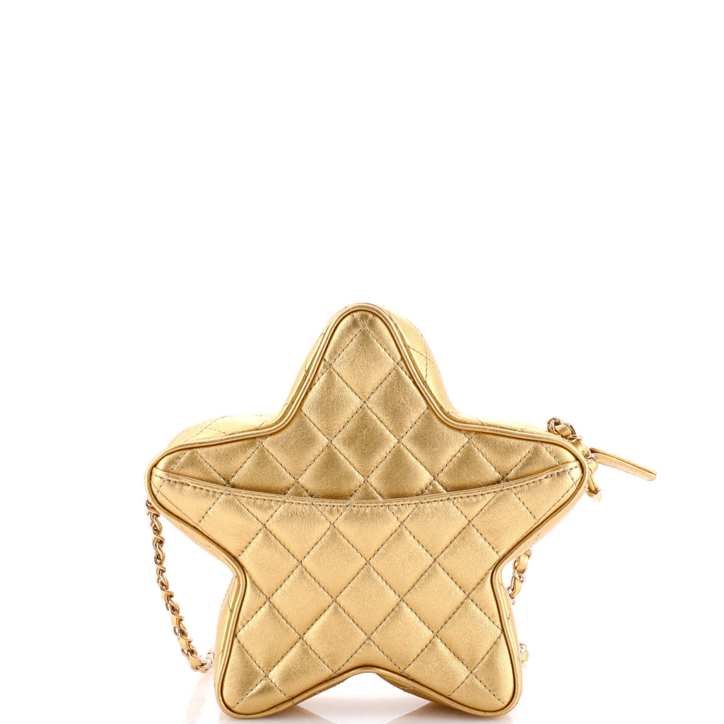 Chanel CC Walk of Fame Star Bag Quilted Metallic Lambskin