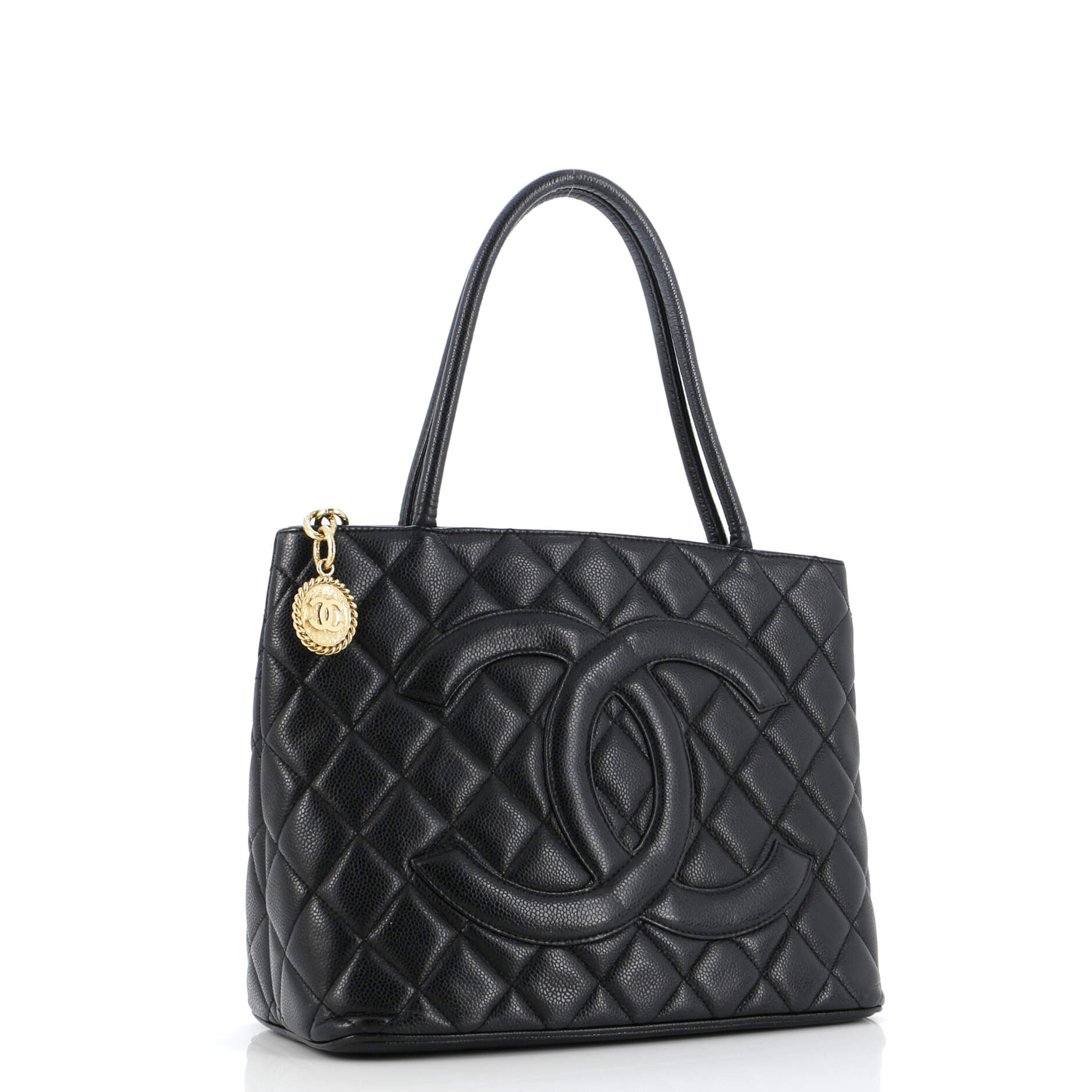 Chanel Medallion Tote Quilted Caviar