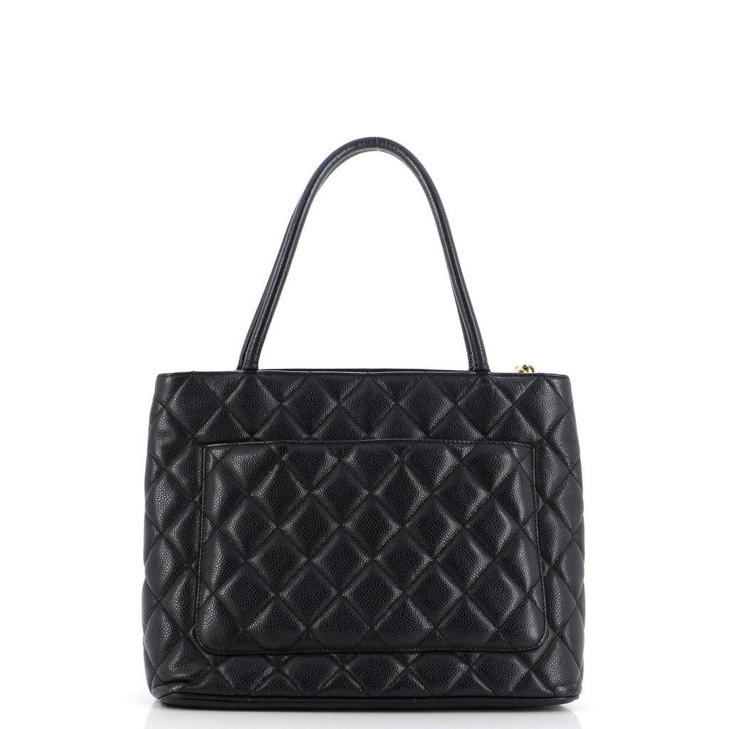 Chanel Medallion Tote Quilted Caviar