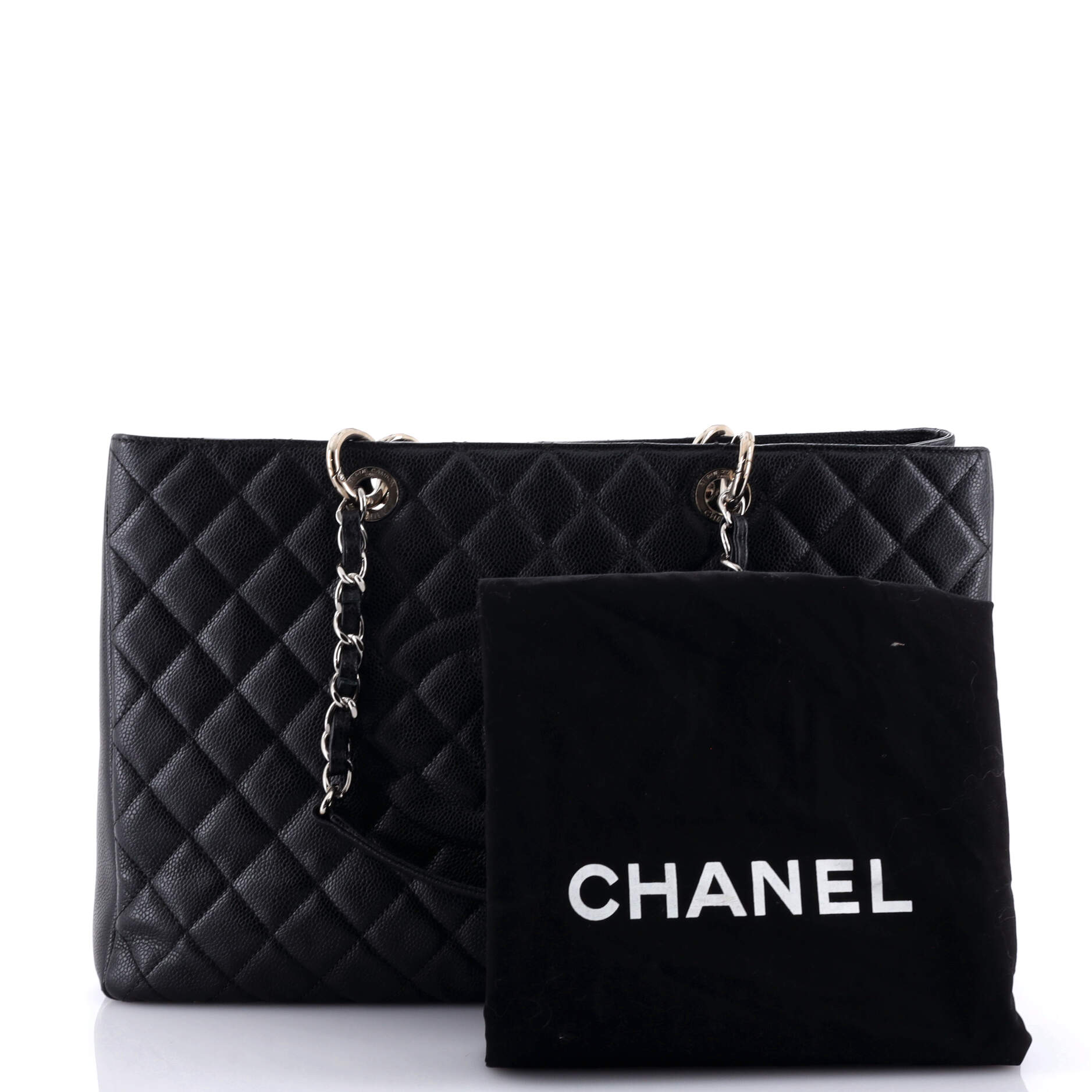 Chanel Grand Shopping Tote Quilted Caviar XL