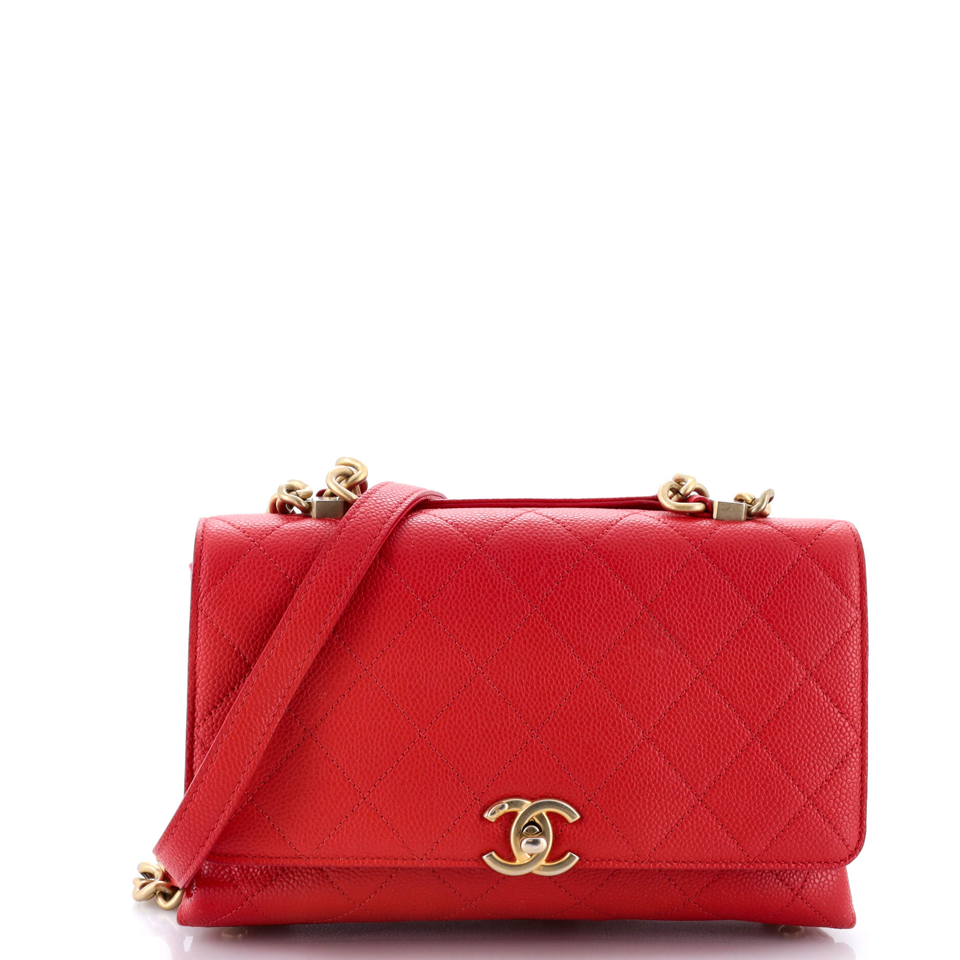 Chanel Chic Affinity Top Handle Bag Stitched Caviar Small