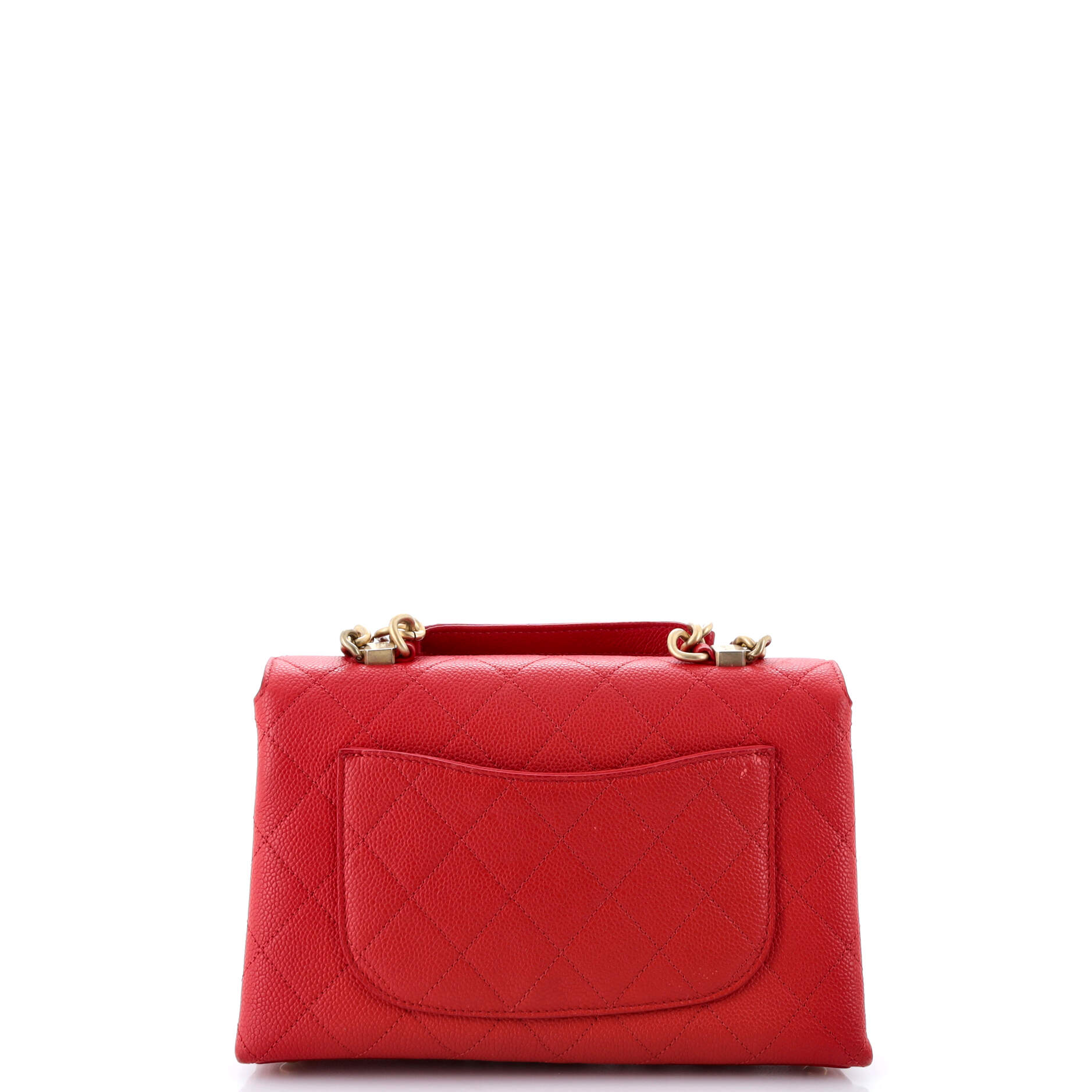 Chanel Chic Affinity Top Handle Bag Stitched Caviar Small