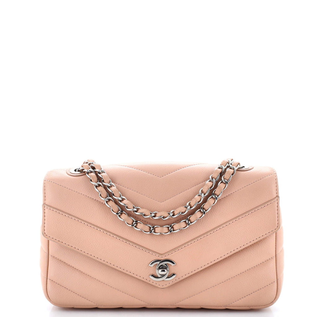 Chanel Data Center Envelope Flap Bag Chevron Caviar Large