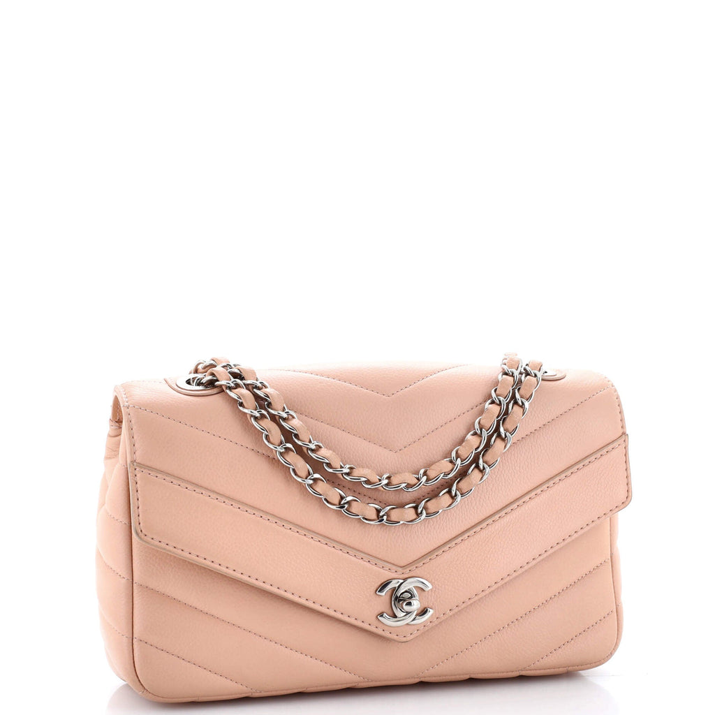 Chanel Data Center Envelope Flap Bag Chevron Caviar Large