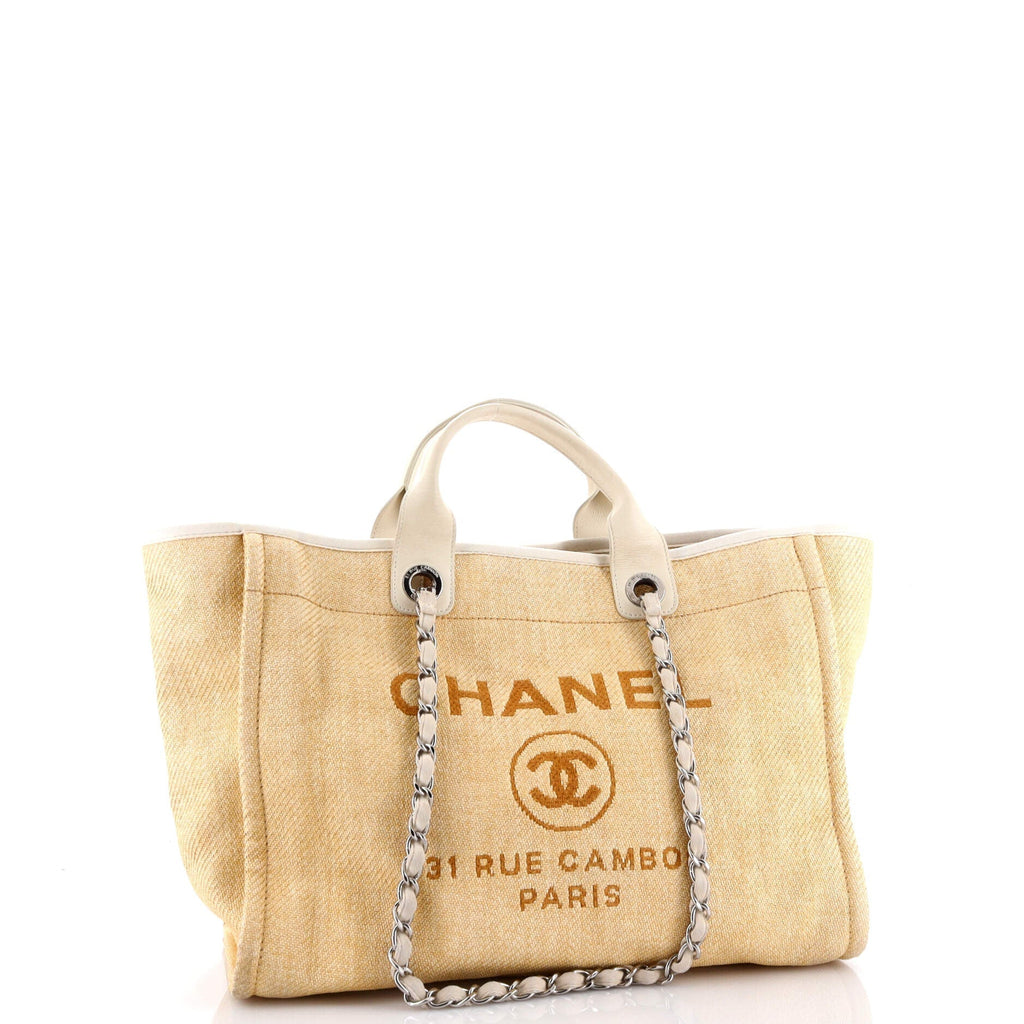 Chanel Deauville Tote Raffia Medium