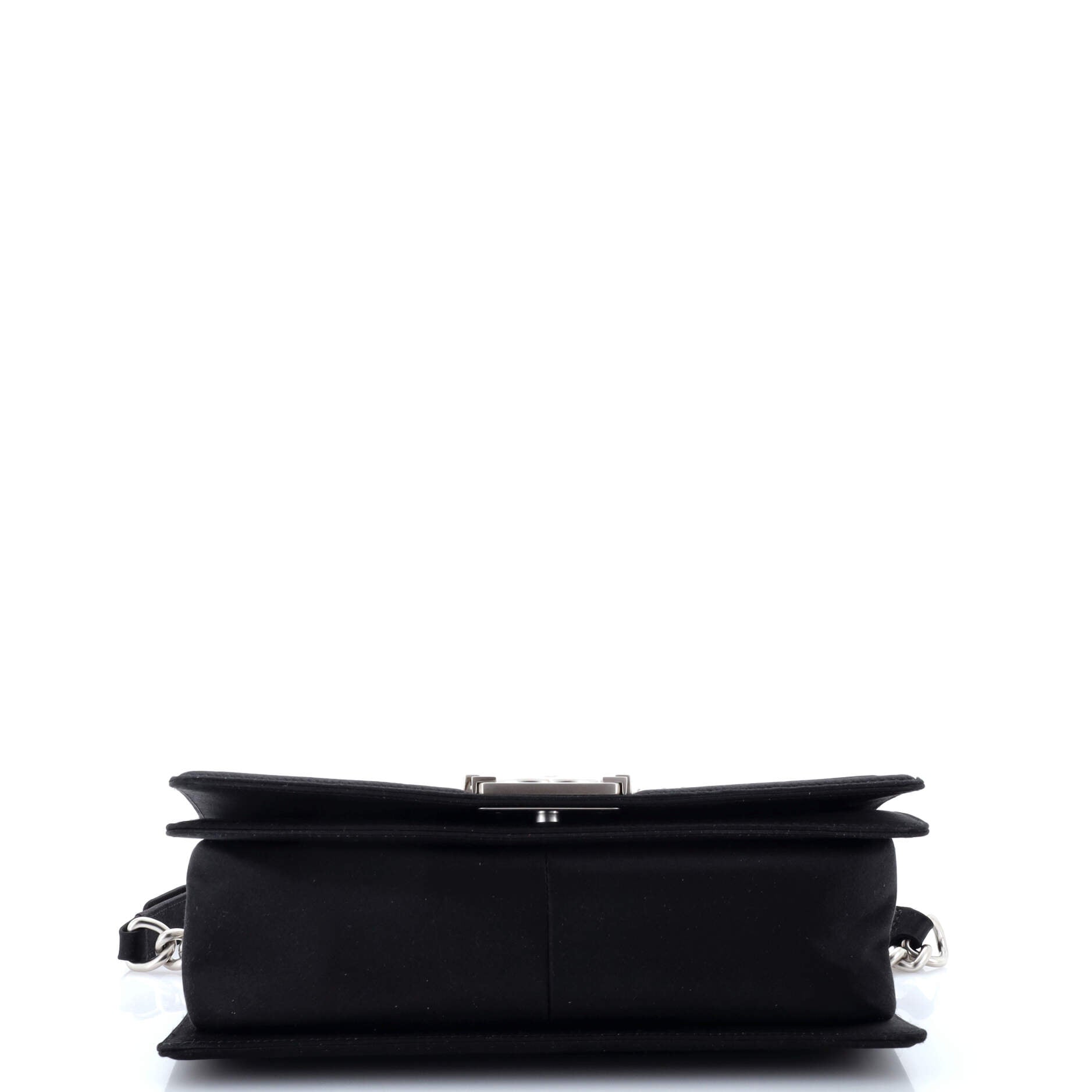 Chanel Boy Flap Bag Pearl Embellished Satin Old Medium
