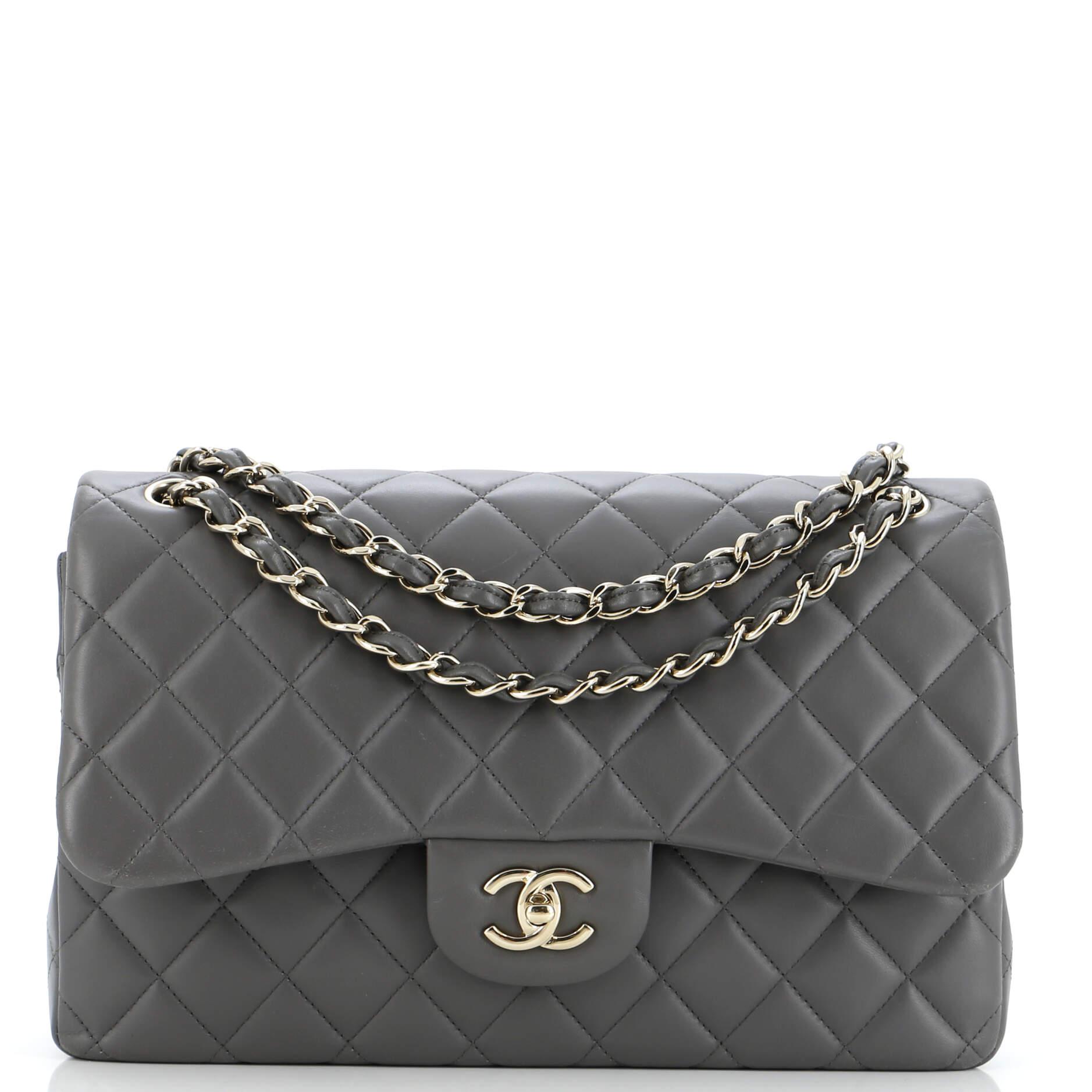 Chanel Classic Double Flap Bag Quilted Lambskin Jumbo