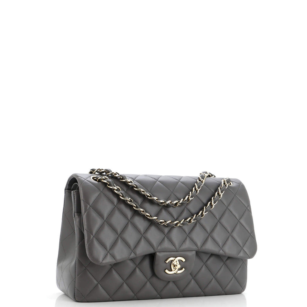 Chanel Classic Double Flap Bag Quilted Lambskin Jumbo