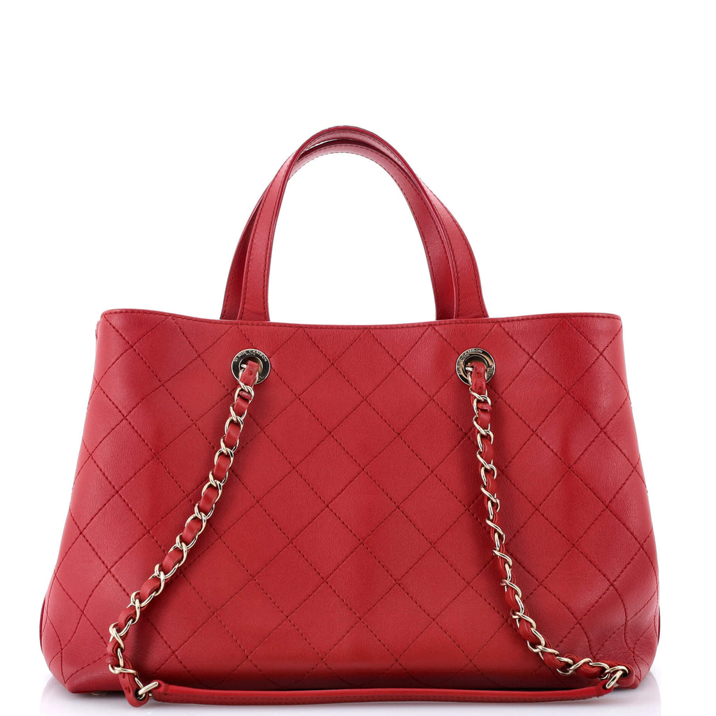 Chanel CC Shopping Tote Stitched Calfskin Large