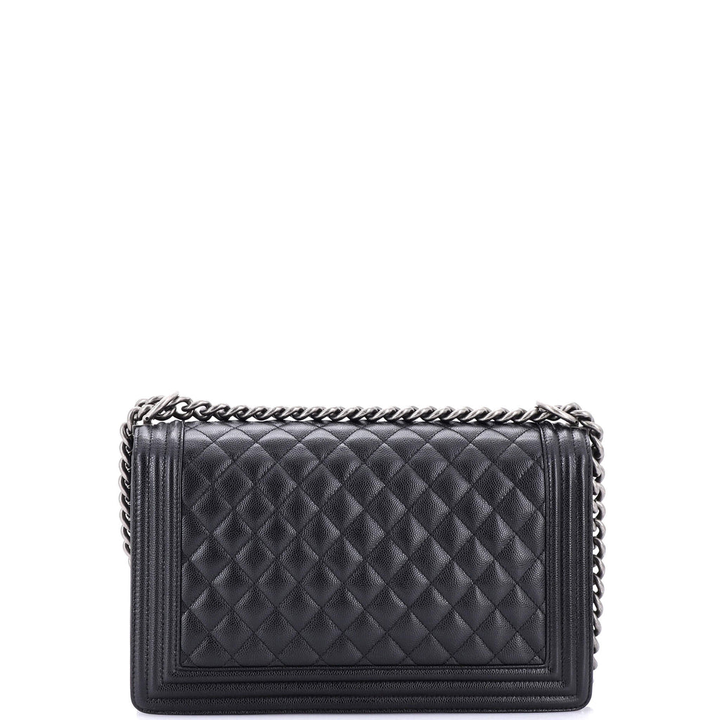 Chanel Boy Flap Bag Quilted Caviar New Medium