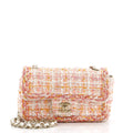 Chanel Classic Single Flap Bag Braided Quilted Tweed with Sequins Mini