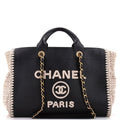 Chanel Deauville Tote Calfskin with Crochet Medium