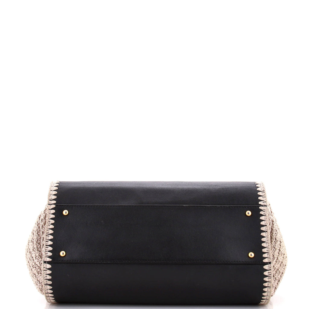 Chanel Deauville Tote Calfskin with Crochet Medium