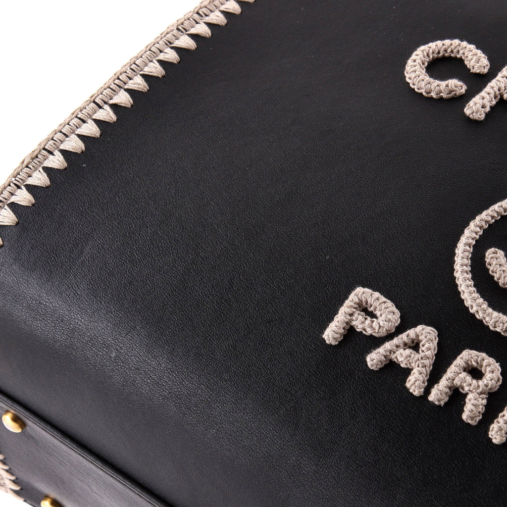 Chanel Deauville Tote Calfskin with Crochet Medium