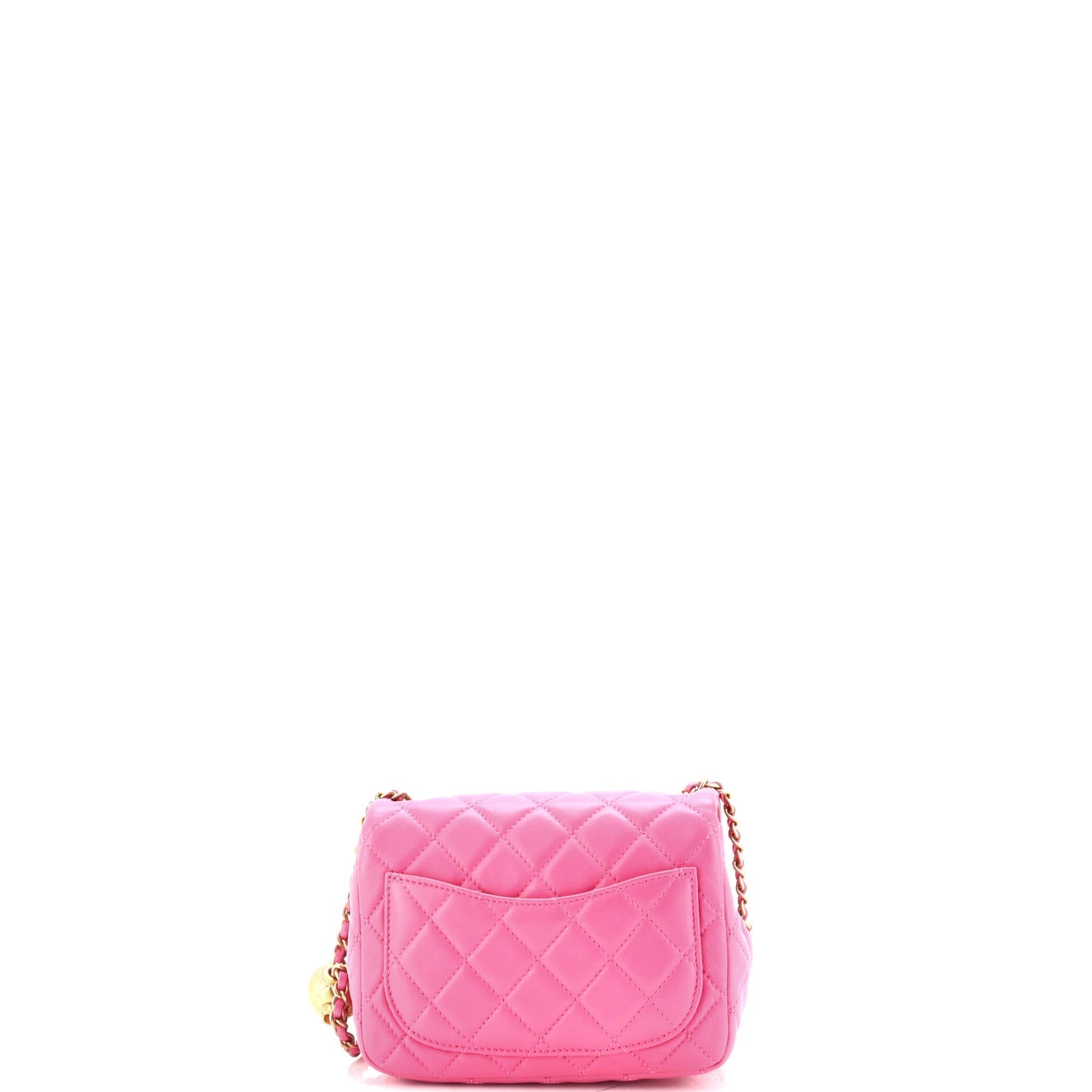 Chanel Pearl Crush Square Flap Bag Quilted Lambskin Mini