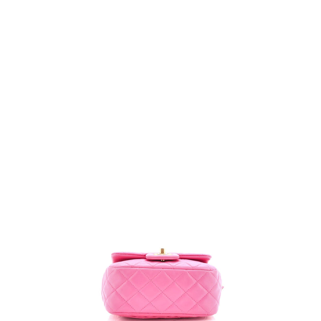 Chanel Pearl Crush Square Flap Bag Quilted Lambskin Mini