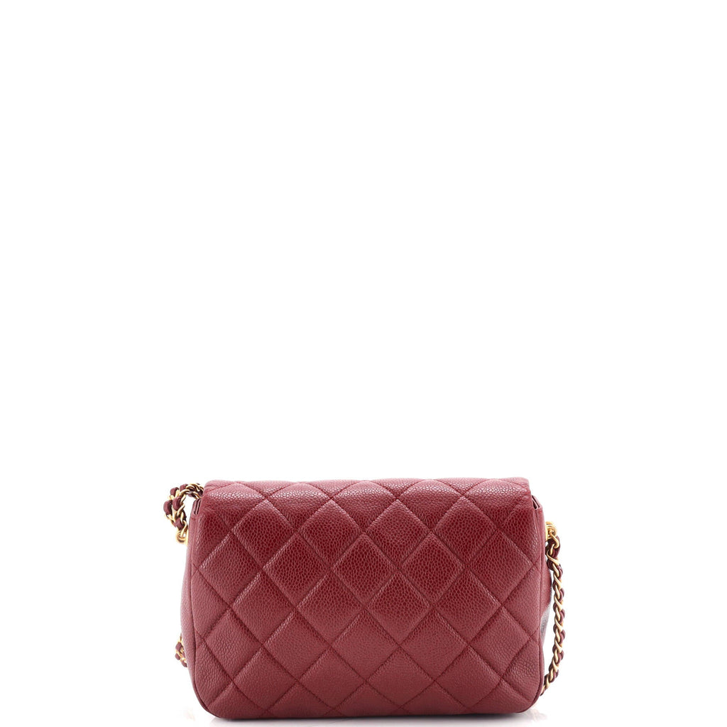 Chanel Chain Soul Flap Bag Quilted Caviar Small