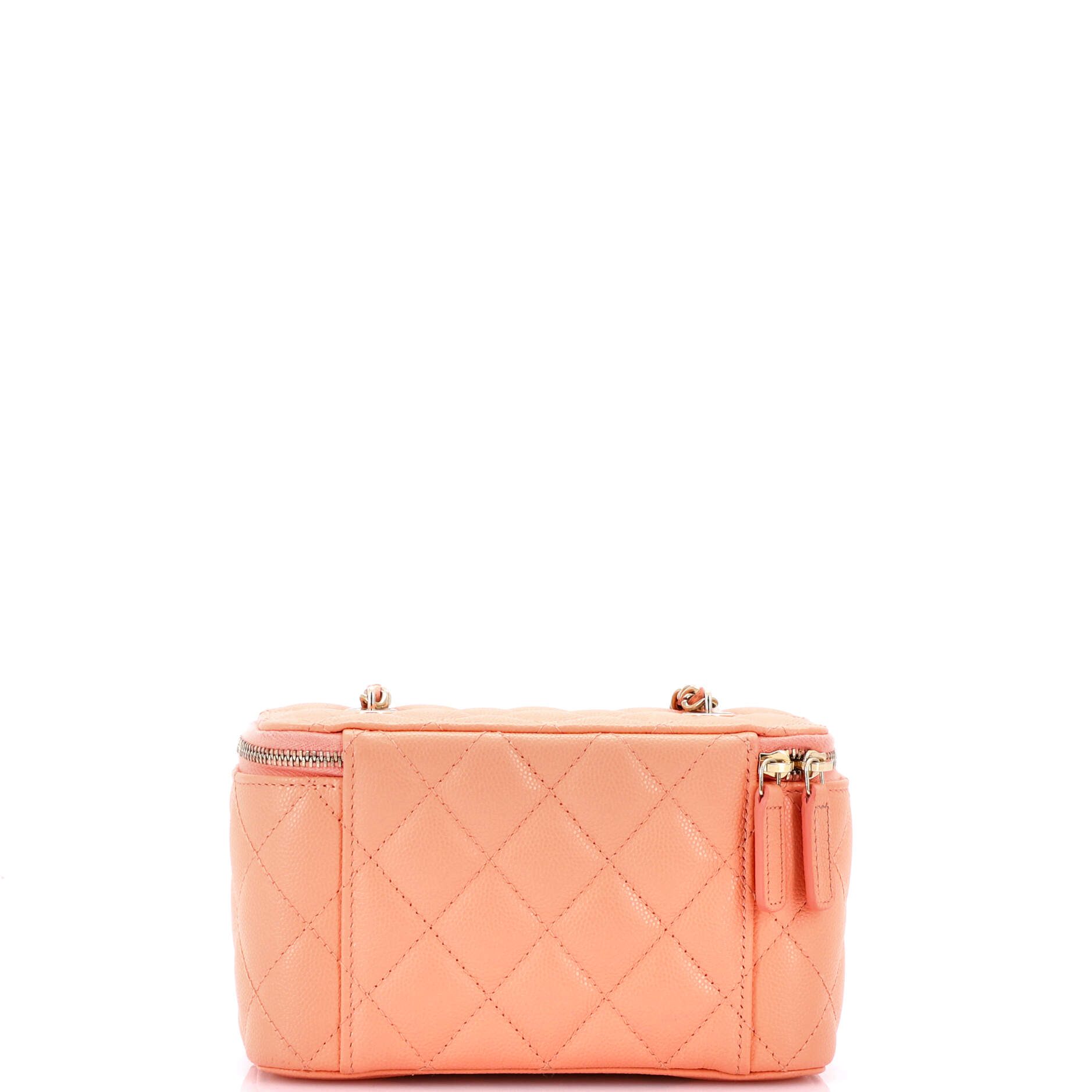 Chanel Classic Vanity Case with Chain Quilted Caviar Small