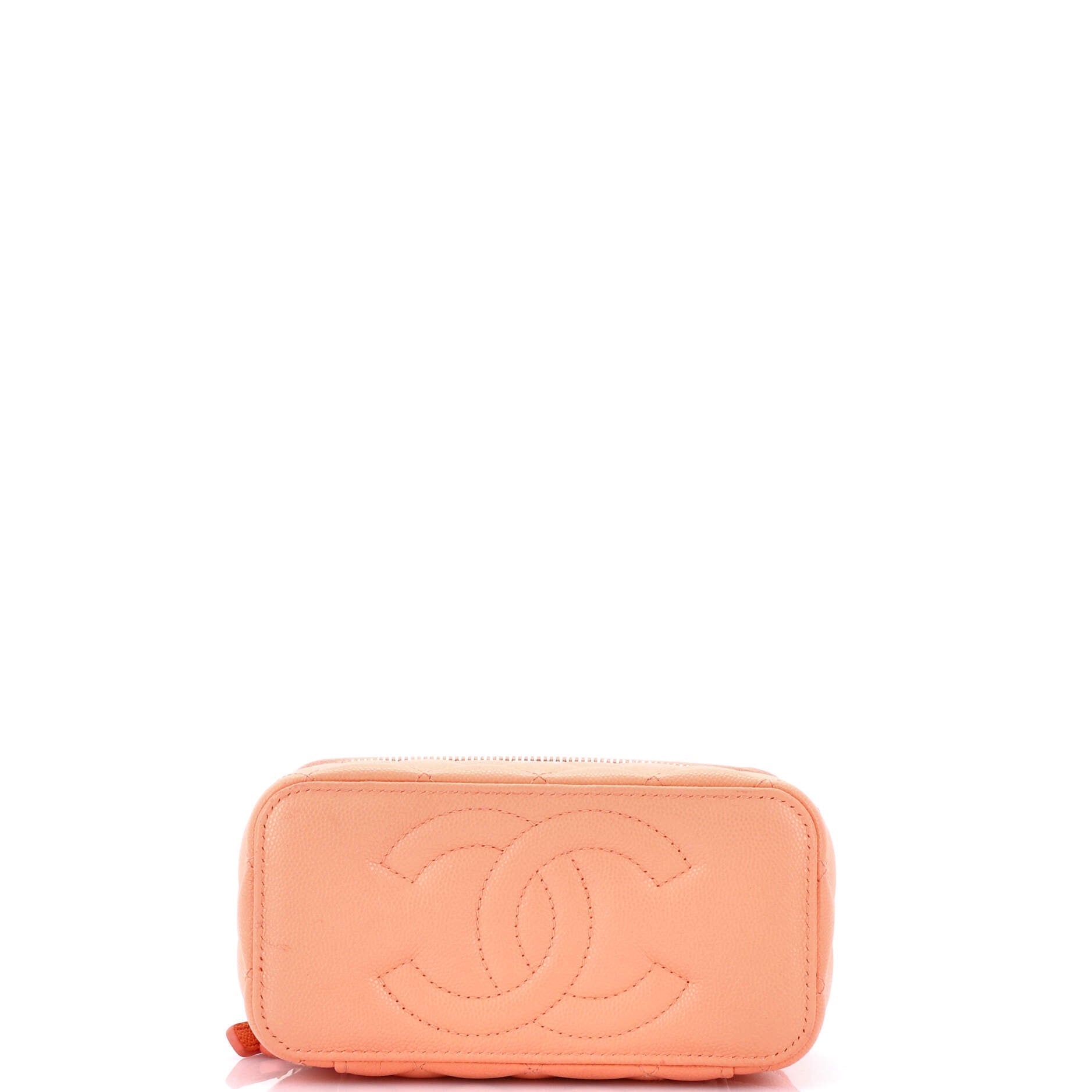 Chanel Classic Vanity Case with Chain Quilted Caviar Small