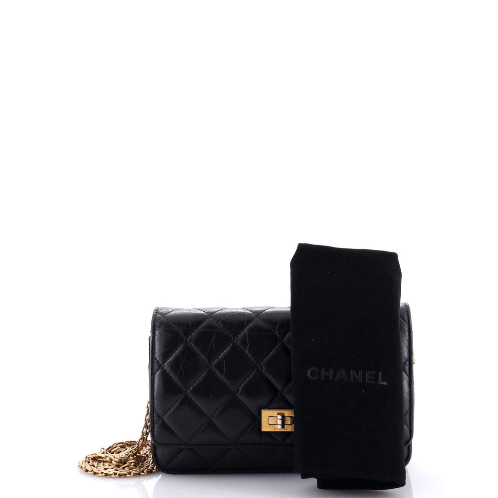 Chanel Reissue 2.55 Wallet on Chain Quilted Aged Calfskin Small