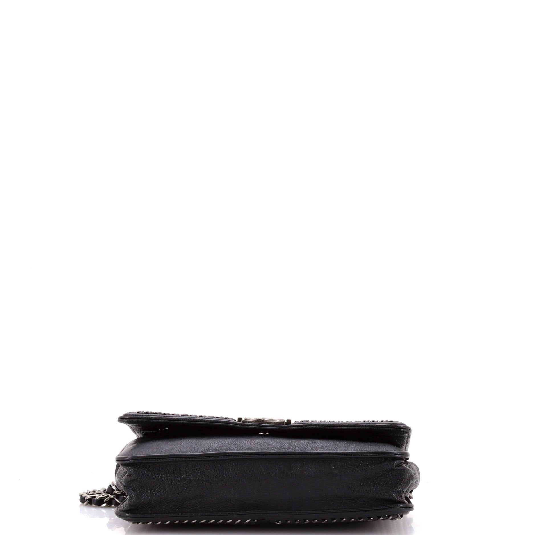 Chanel Chain Around Boy Wallet on Chain Quilted Aged Calfskin with Chain Detail