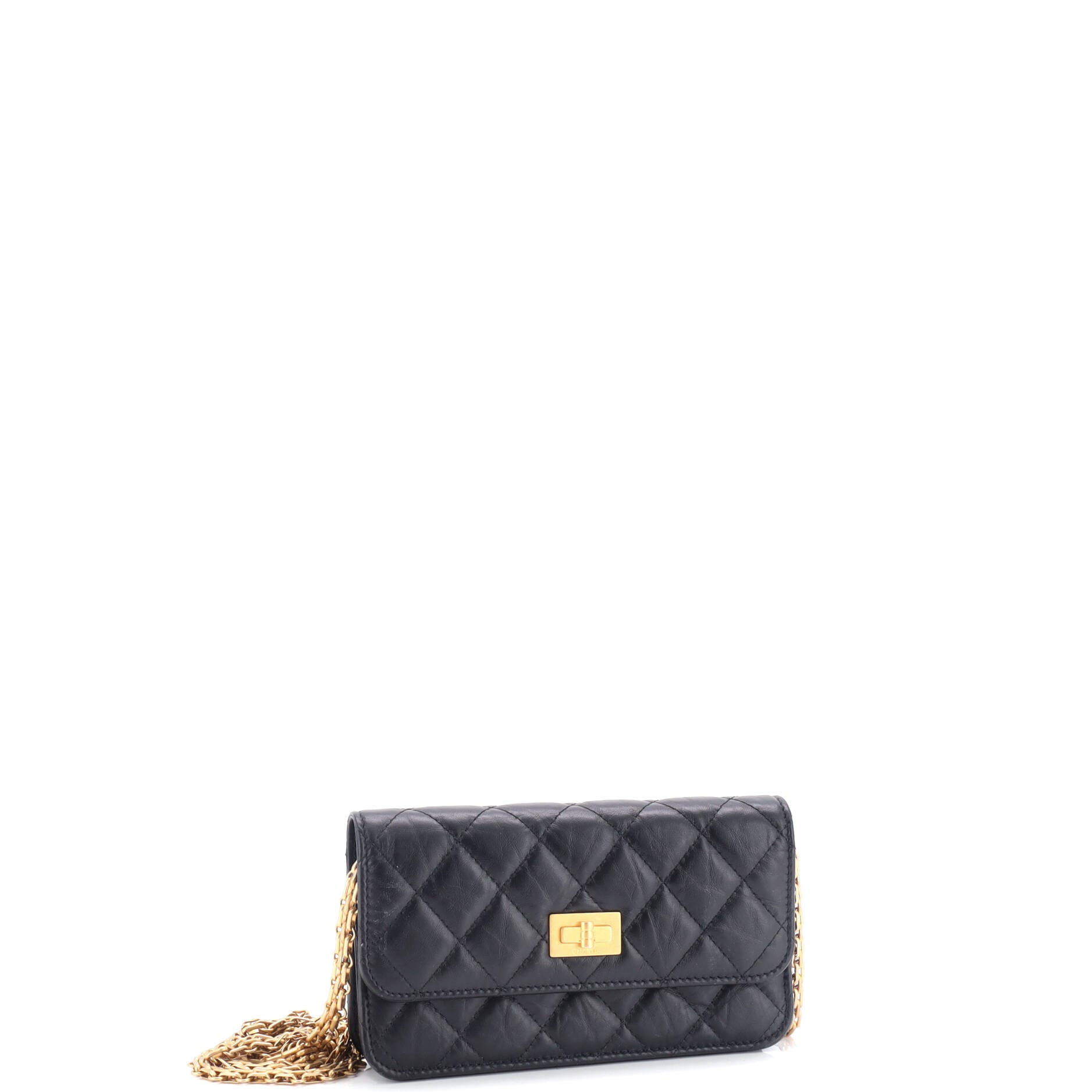 Chanel Reissue 2.55 Flap Phone Holder with Chain Quilted Aged Calfskin