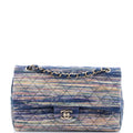 Chanel Classic Double Flap Bag Quilted Multicolor Denim Medium