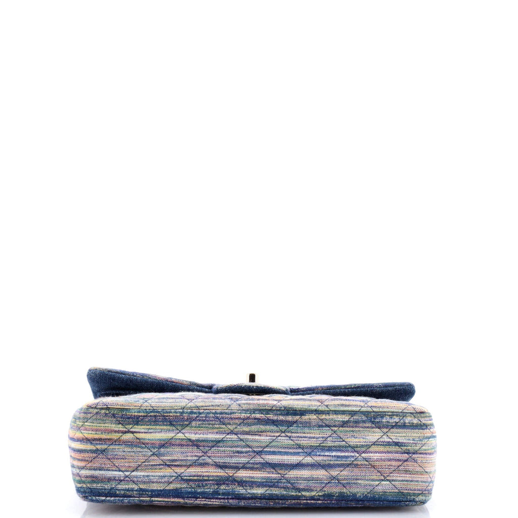 Chanel Classic Double Flap Bag Quilted Multicolor Denim Medium