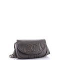 Chanel Half Moon Wallet on Chain Caviar