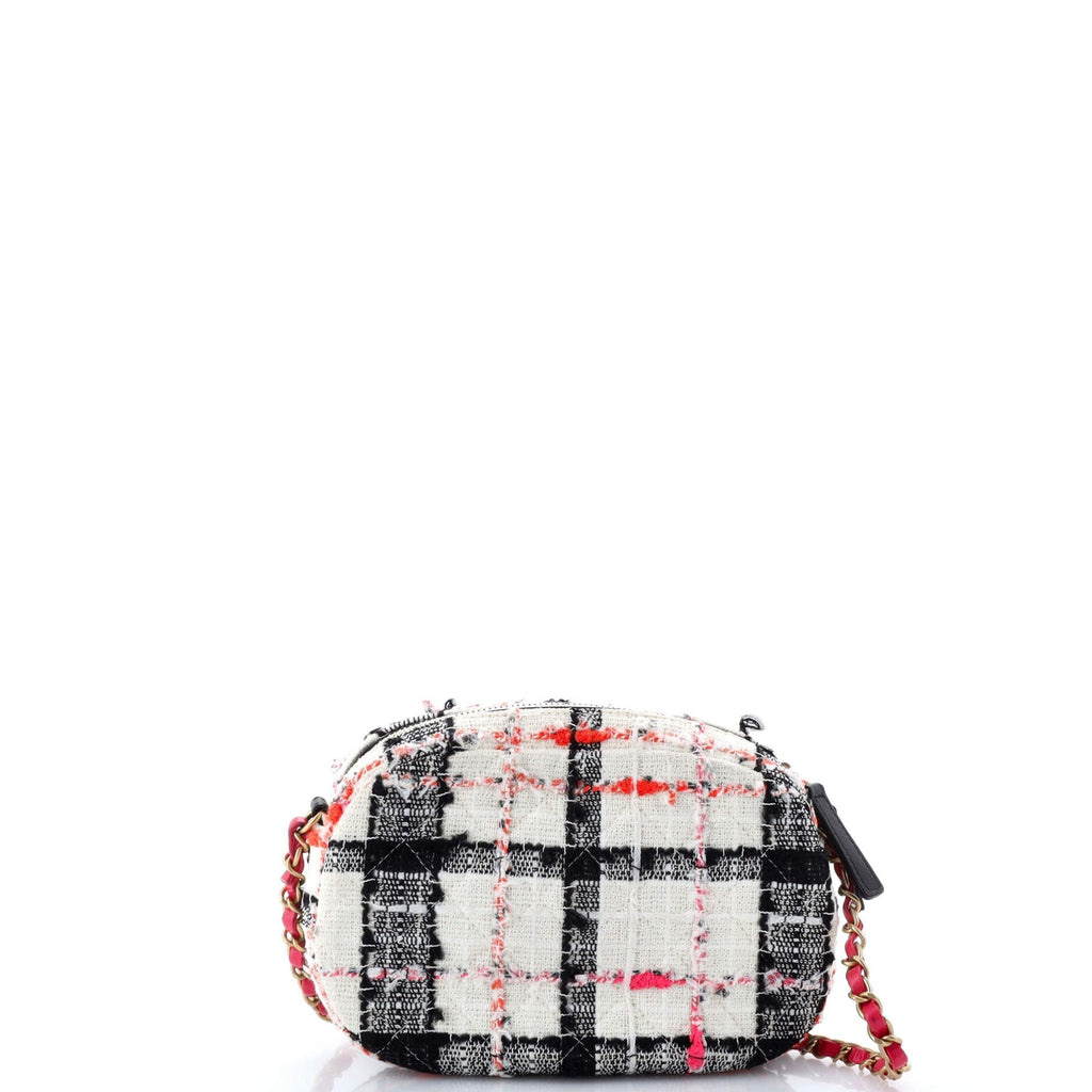Chanel Coco Midnight Camera Case Quilted Tweed and Lambskin Small