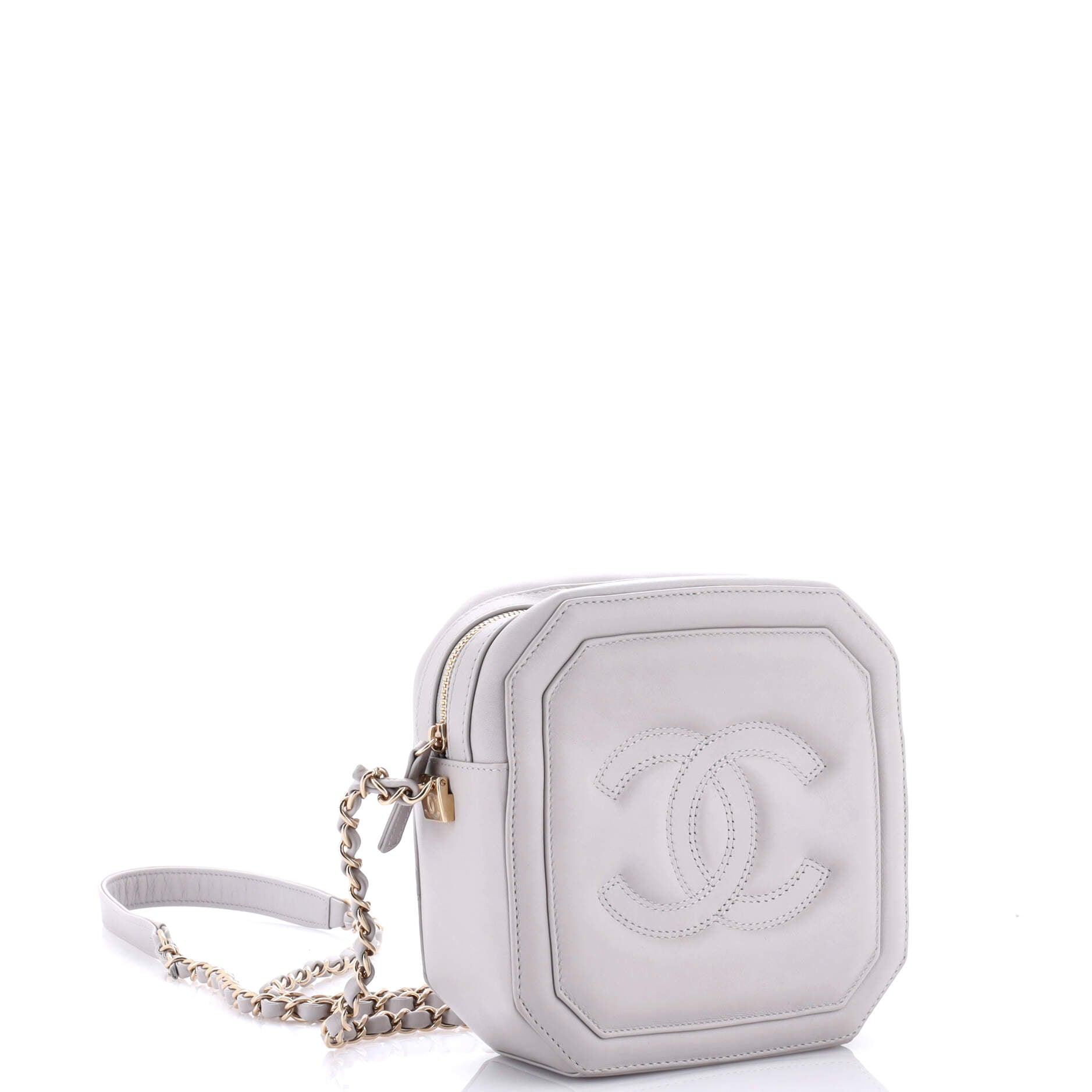 Chanel Timeless CC Octagon Camera Case Quilted Lambskin Mini