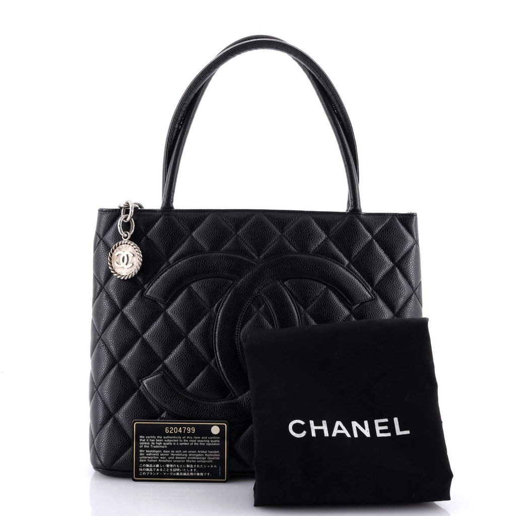 Chanel Medallion Tote Quilted Caviar