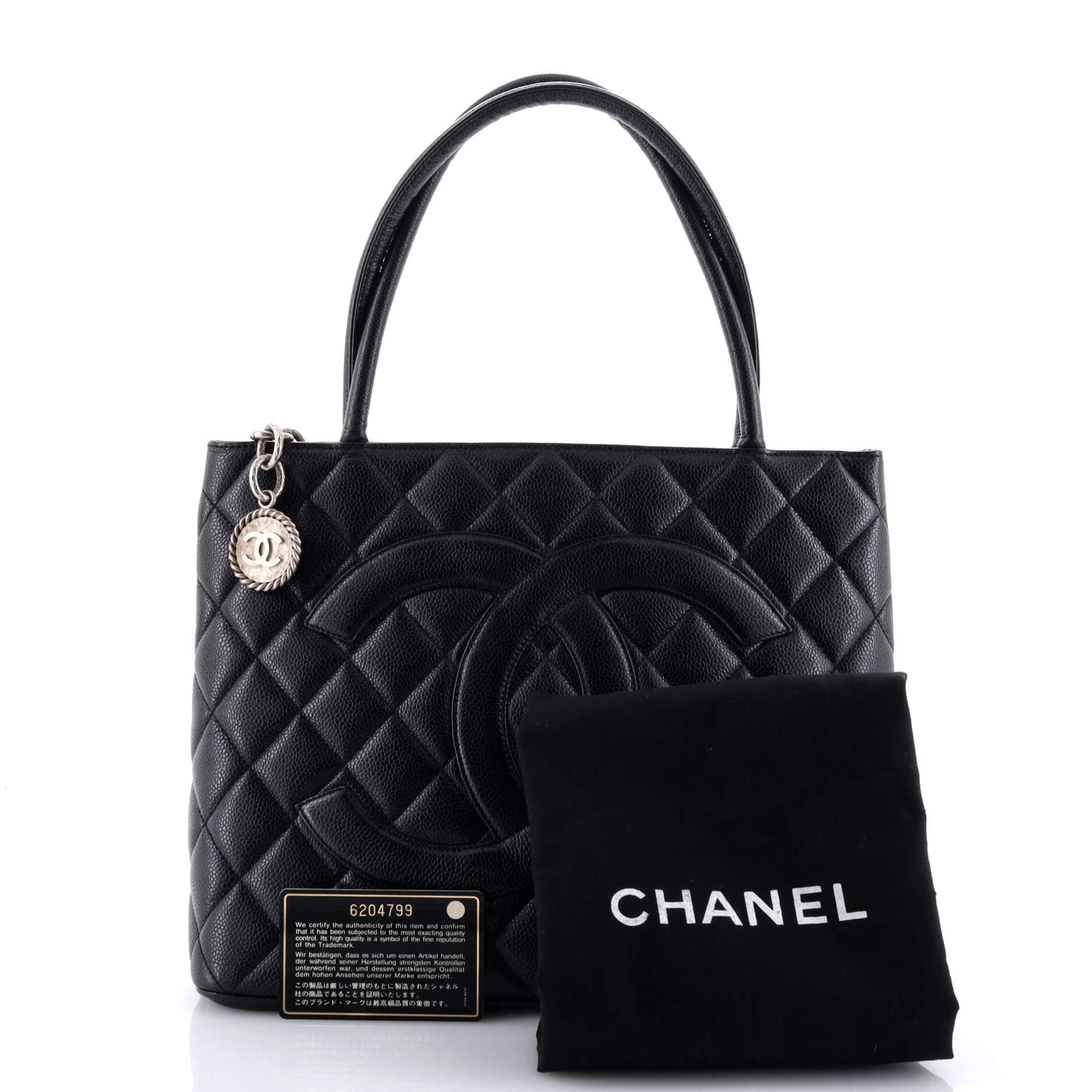 Chanel Medallion Tote Quilted Caviar