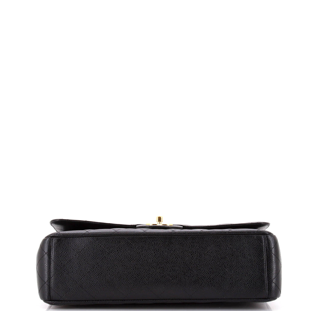 Chanel Classic Double Flap Bag Quilted Caviar Jumbo