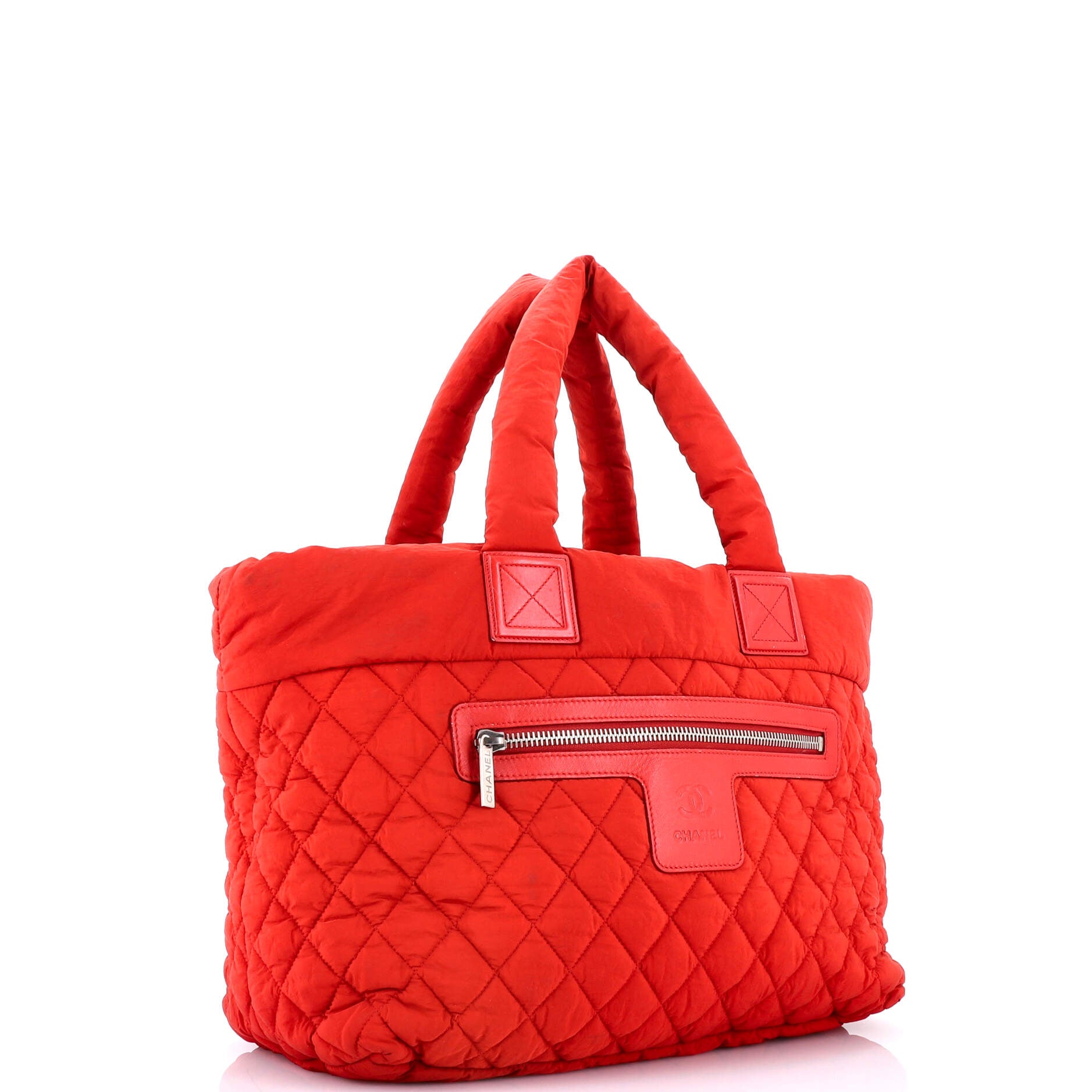 Chanel Coco Cocoon Zipped Tote Quilted Nylon Large