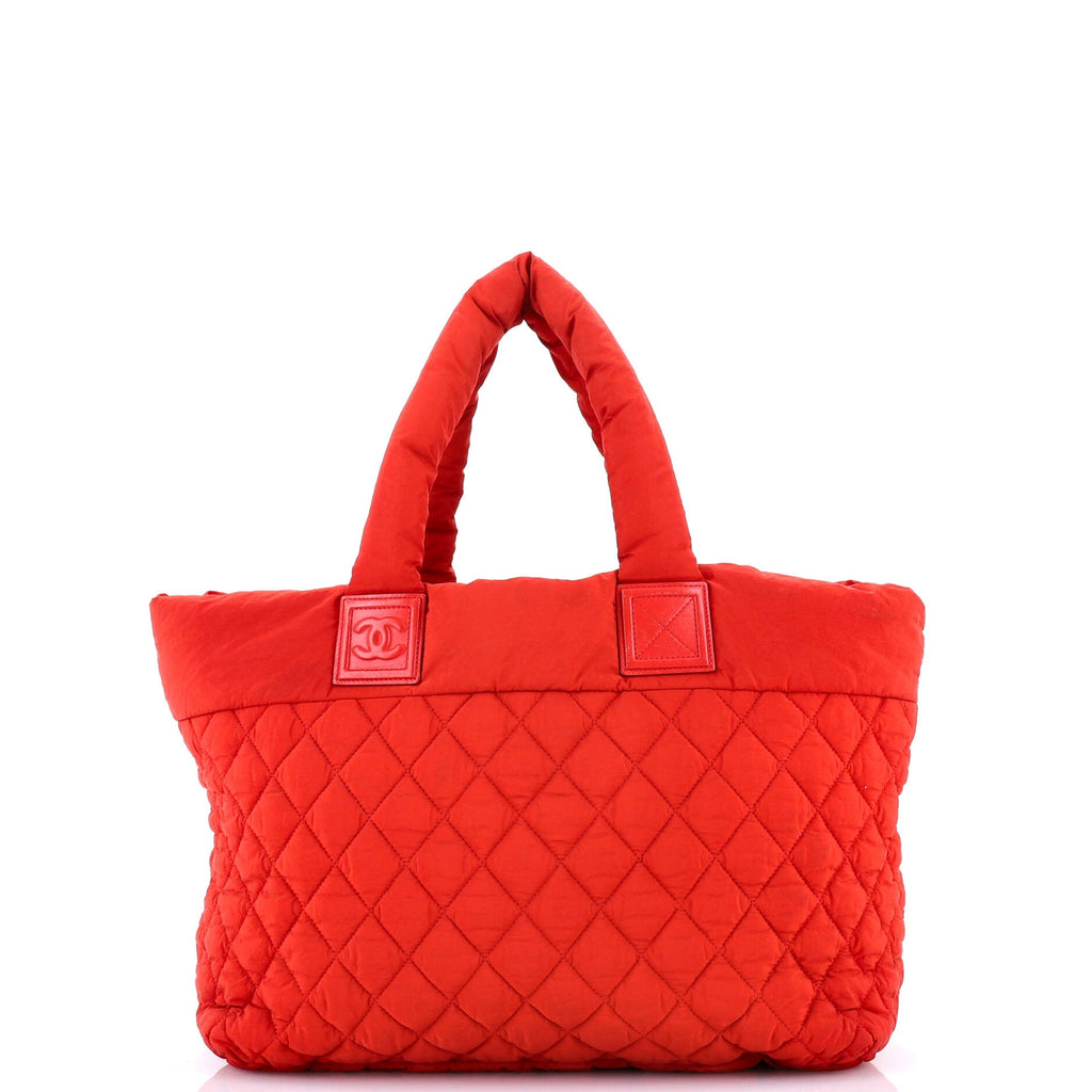 Chanel Coco Cocoon Zipped Tote Quilted Nylon Large