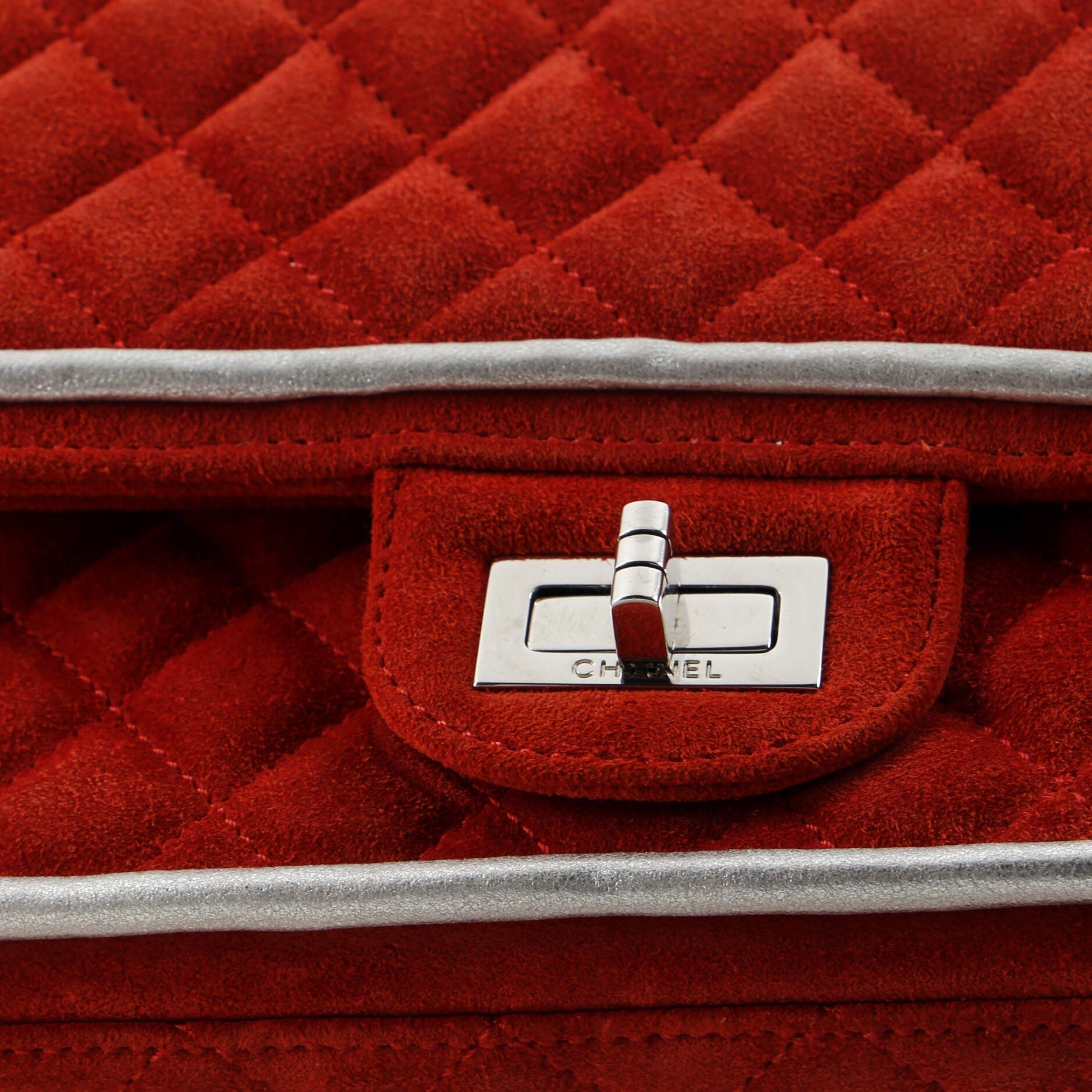 Chanel Reissue 2.55 Flap Bag Quilted Suede with Metallic Calfskin 225