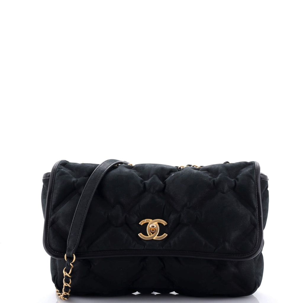 Chanel Chesterfield Flap Bag Quilted Iridescent Calfskin Medium